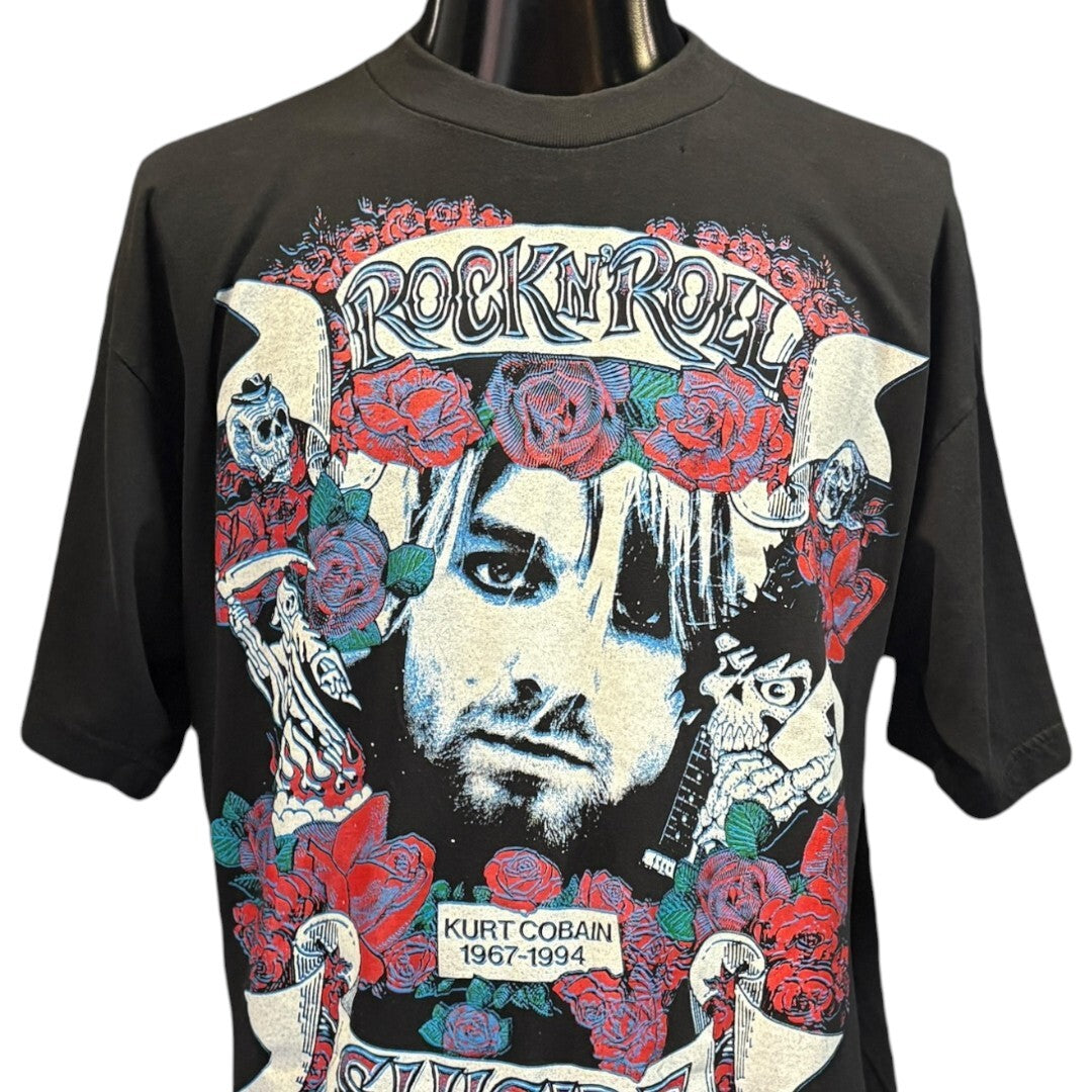 Kurt Cobain ROCKN' ROLL SUICIDE T-Shirt Size XL