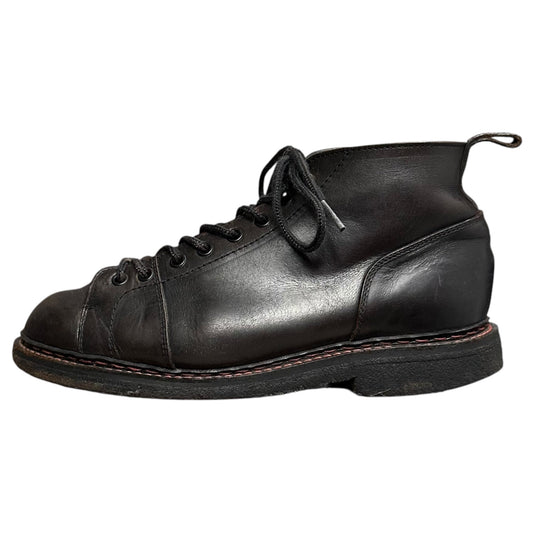 Y's for men 02AW Crepe-Sole Leather Boots Black Size 4