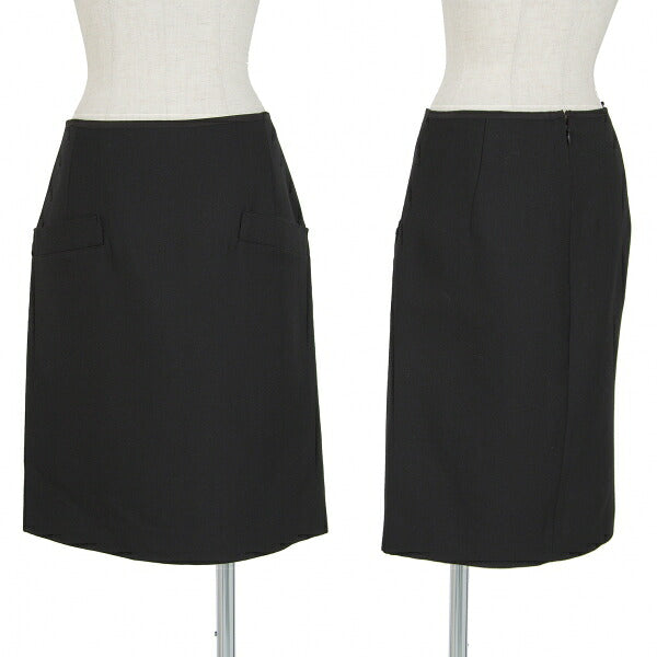 Yohji Yamamoto FEMME F/W 05 Wool Pocket Skirt Black Size 1