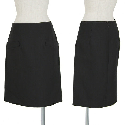 Yohji Yamamoto FEMME F/W 05 Wool Pocket Skirt Black Size 1