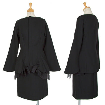 Yohji Yamamoto FEMME F/W 05 Wool Pocket Skirt Black Size 1