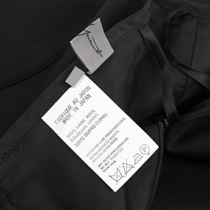 Yohji Yamamoto FEMME F/W 05 Wool Pocket Skirt Black Size 1
