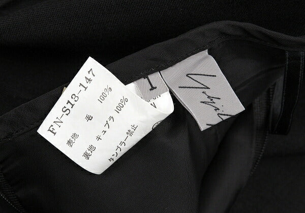 Yohji Yamamoto FEMME F/W 05 Wool Pocket Skirt Black Size 1