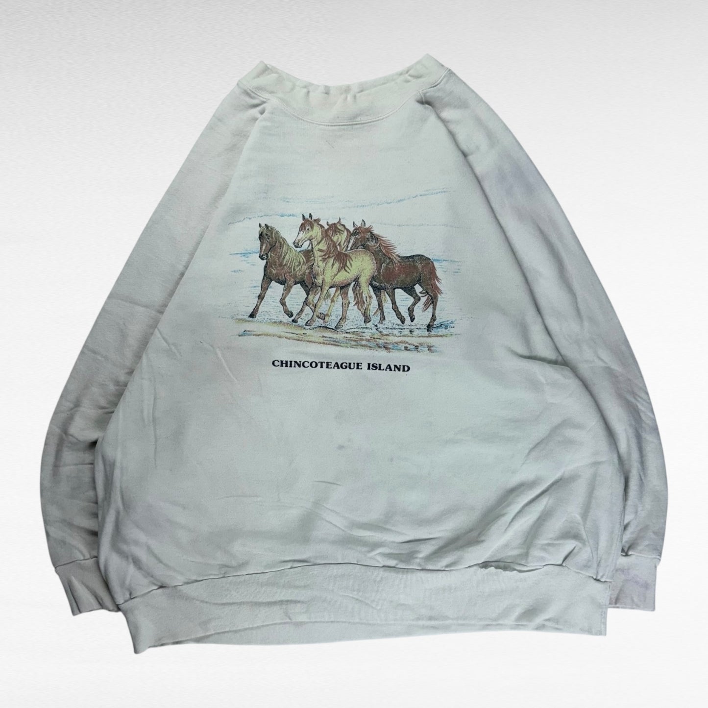 Textile Prints 90s Sweatshirt White Size XXL