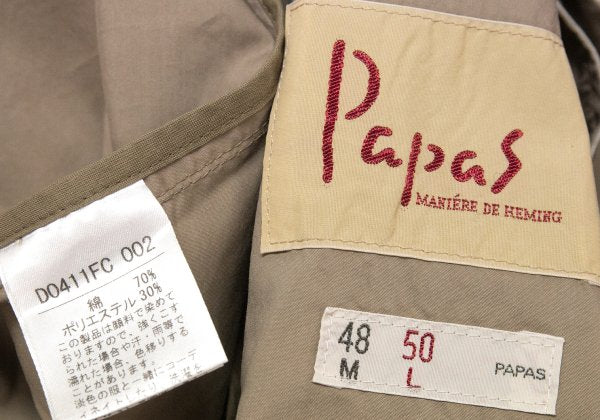 Papas Cotton Poly Spring Coat Mocha Size 50L