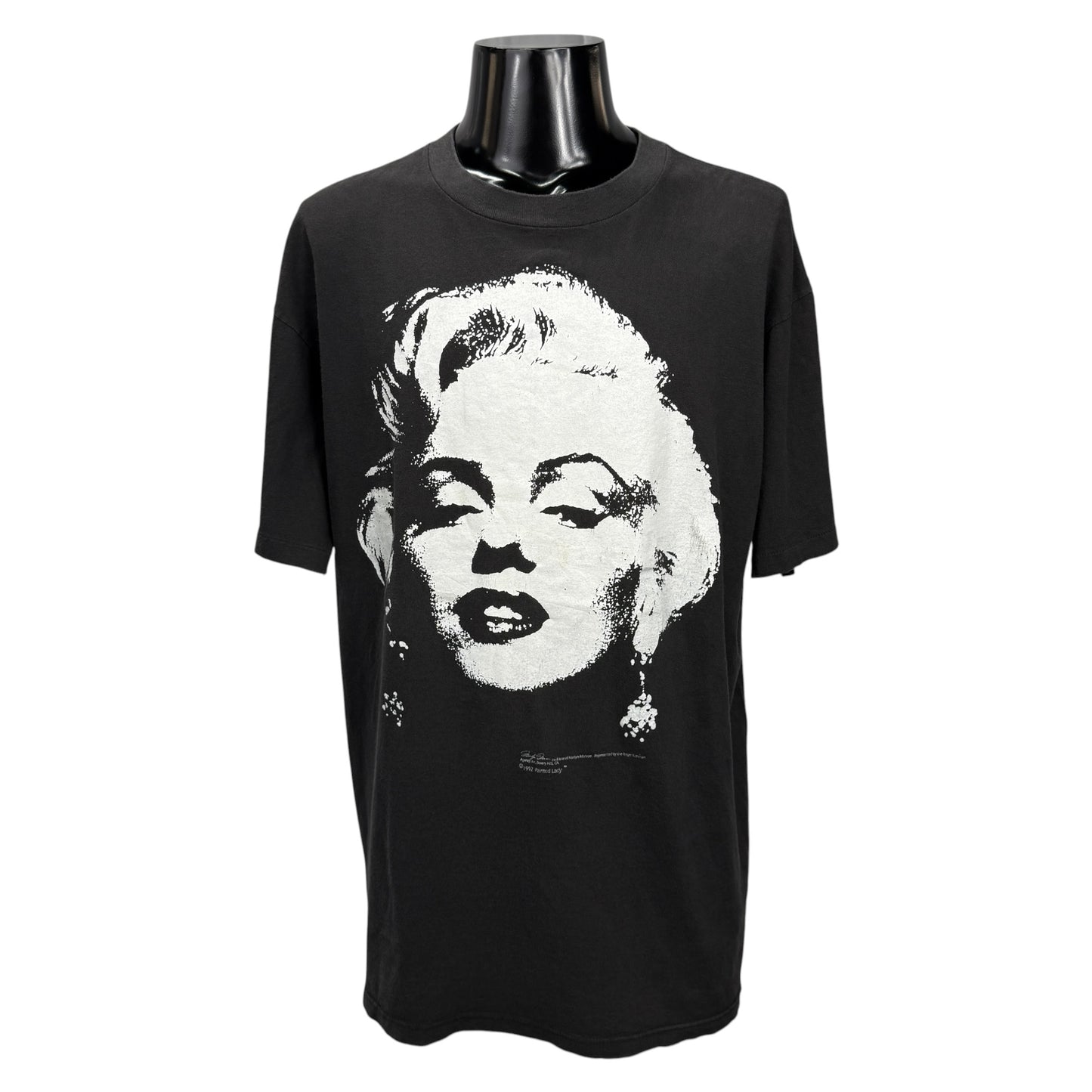 MARILYN MONROE 90s Painted Lady Face Print T-Shirt Size XL