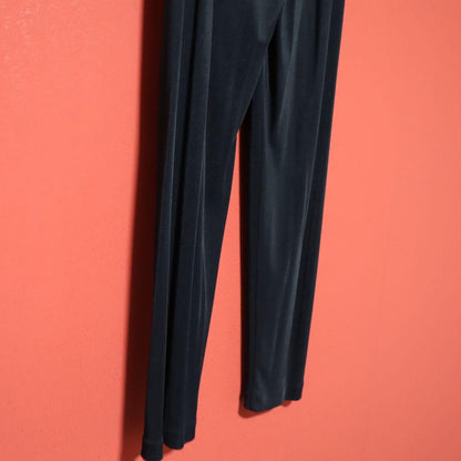Issey Miyake 90s Rayon Lustrous Draped Pants Blue Size M