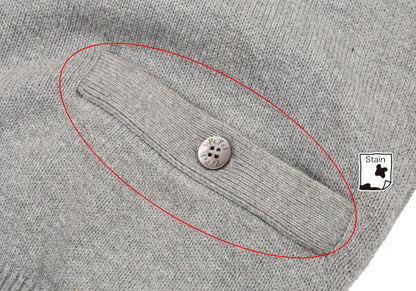 Papas Gray Logo Embroidered Cotton Knit Vest Size M