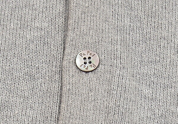 Papas Gray Logo Embroidered Cotton Knit Vest Size M