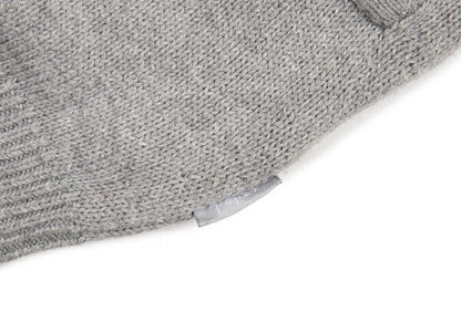 Papas Gray Logo Embroidered Cotton Knit Vest Size M