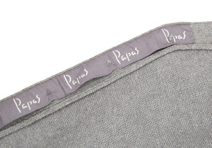 Papas Gray Logo Embroidered Cotton Knit Vest Size M