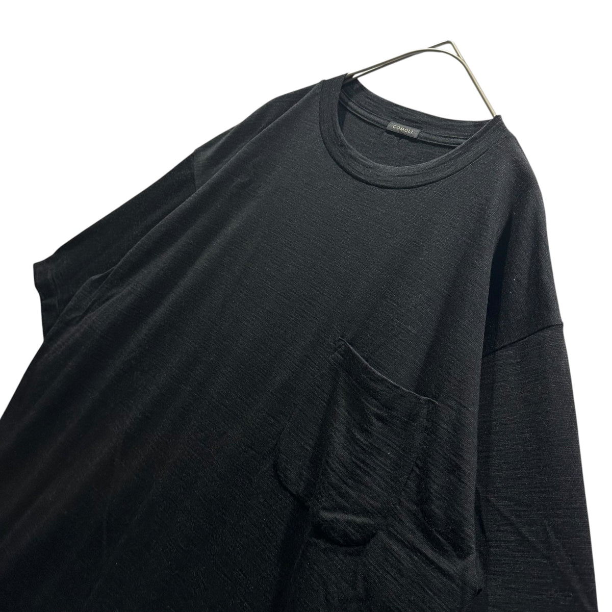 COMOLI 24SS Summer Wool Short T-Shirt Charcoal Size 2