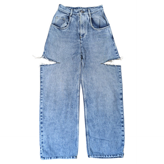 Maison Margiela 23SS Slash Detail Washed Denim Pants Size 36