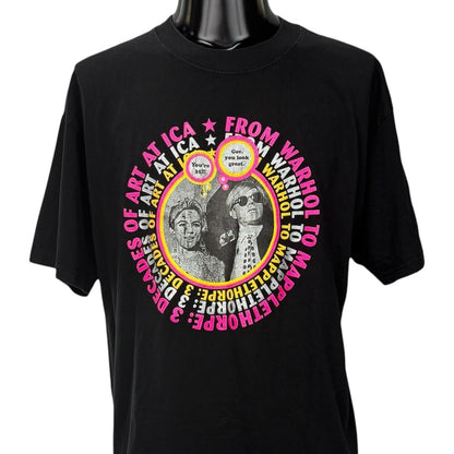 ANDY WARHOL 90s ICA "3 Decades of Vintage T-Shirt Size L