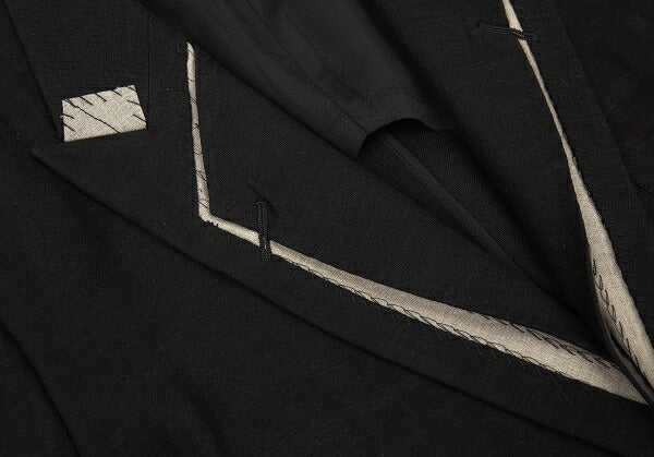 Yohji Yamamoto POUR HOMME 09SS Basting Jacket Black Size 4
