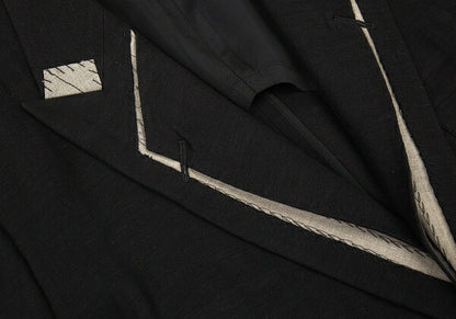 Yohji Yamamoto POUR HOMME 09SS Basting Jacket Black Size 4