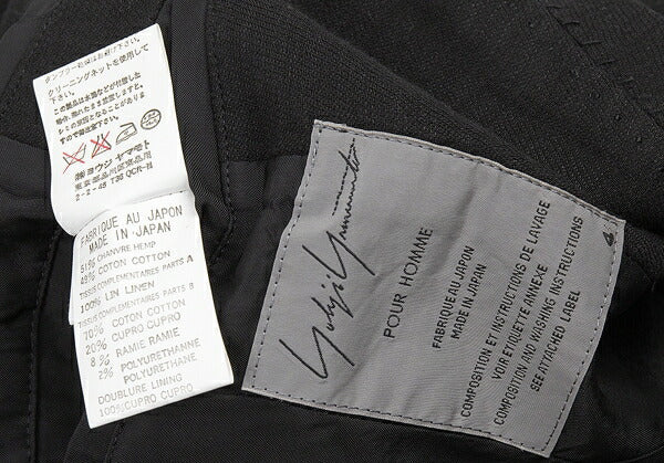 Yohji Yamamoto POUR HOMME 09SS Basting Jacket Black Size 4