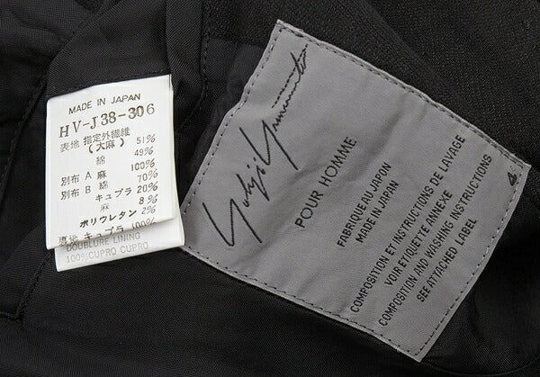 Yohji Yamamoto POUR HOMME 09SS Basting Jacket Black Size 4