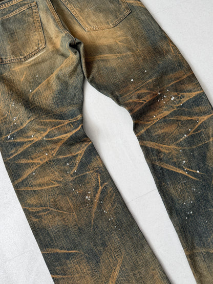 Swagger Brown Damaged Jeans Size 32