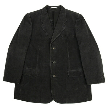 Papas Leather Buttonhole Corduroy Jacket Black Size L