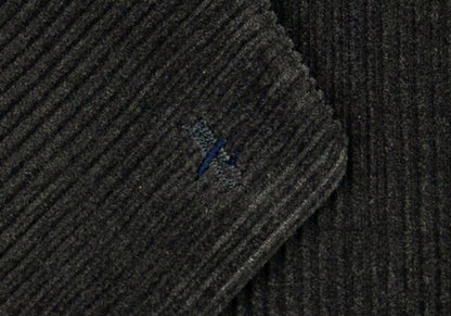 Papas Leather Buttonhole Corduroy Jacket Black Size L