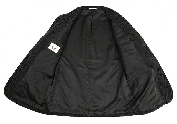 Papas Leather Buttonhole Corduroy Jacket Black Size L