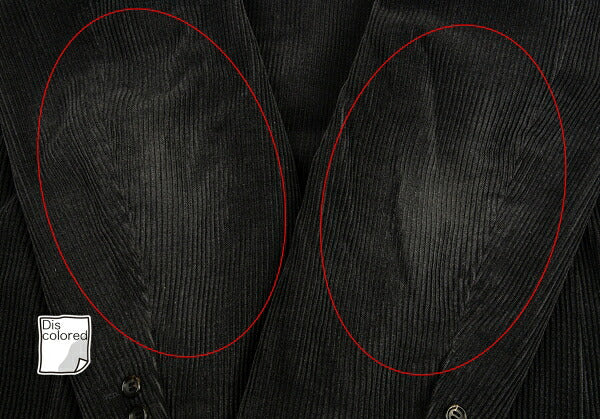Papas Leather Buttonhole Corduroy Jacket Black Size L