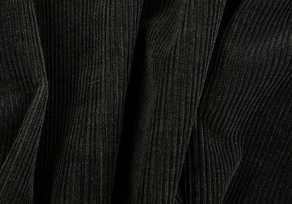 Papas Leather Buttonhole Corduroy Jacket Black Size L