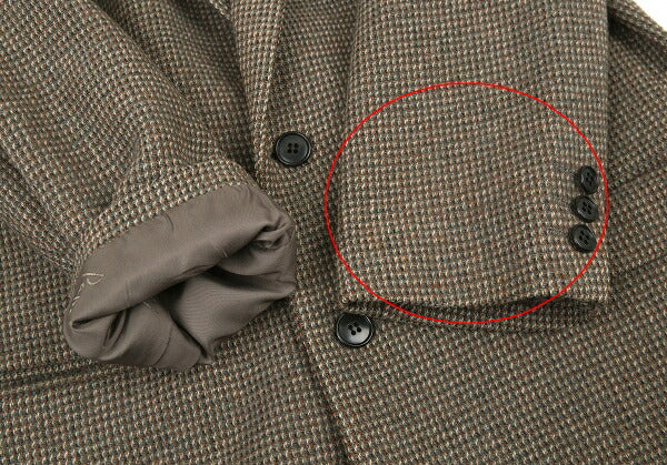 Papas MAGEE Wool Tweed Jacket Khaki Size M46