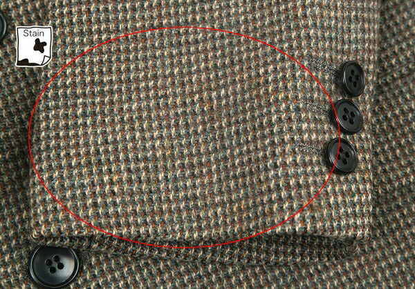 Papas MAGEE Wool Tweed Jacket Khaki Size M46