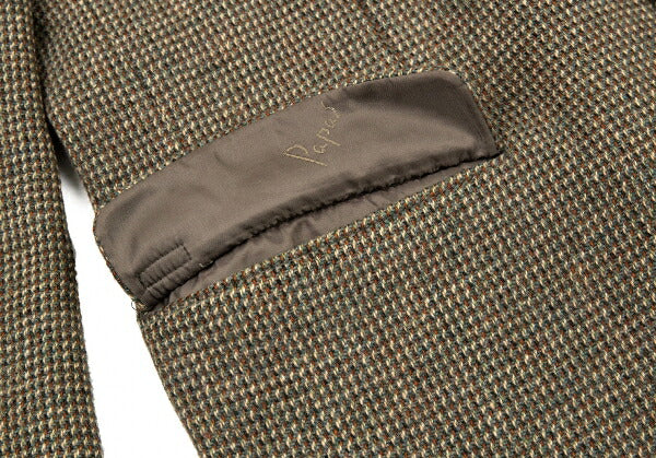 Papas MAGEE Wool Tweed Jacket Khaki Size M46
