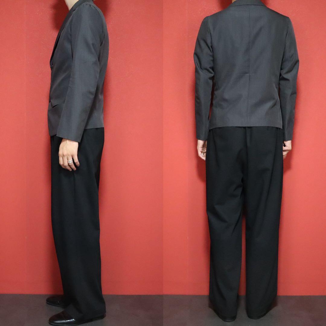 Y's Grey Deconstructed Slit Pocket Tailored Jacket Size 3