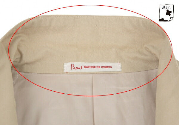 Papas Cotton 3-Patch Jacket Beige Size L48
