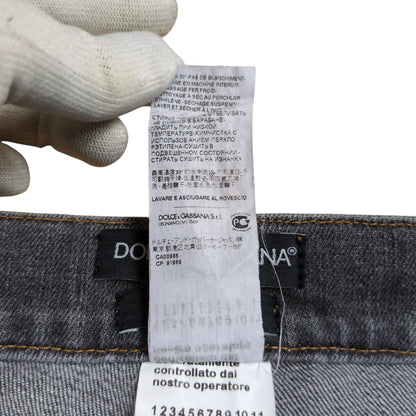 DOLCE&GABBANA Gray Washed Skinny Jeans Size 46