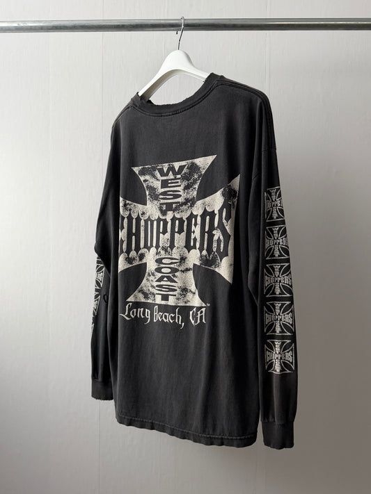 Vintage west coast choppers 90s Distressed Faded Long Sleeve Tee