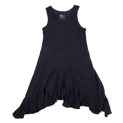 Y's Wool Flare Silhouette Sleeveless Dress Blue Size 2