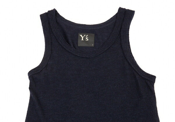 Y's Wool Flare Silhouette Sleeveless Dress Blue Size 2