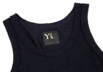 Y's Wool Flare Silhouette Sleeveless Dress Blue Size 2