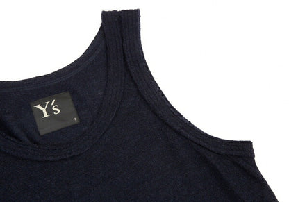 Y's Wool Flare Silhouette Sleeveless Dress Blue Size 2