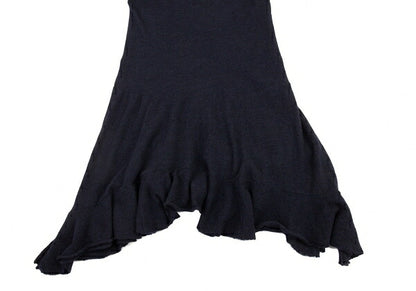 Y's Wool Flare Silhouette Sleeveless Dress Blue Size 2