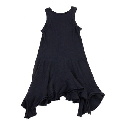 Y's Wool Flare Silhouette Sleeveless Dress Blue Size 2
