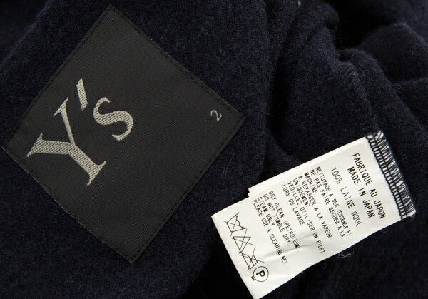Y's Wool Flare Silhouette Sleeveless Dress Blue Size 2