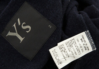 Y's Wool Flare Silhouette Sleeveless Dress Blue Size 2