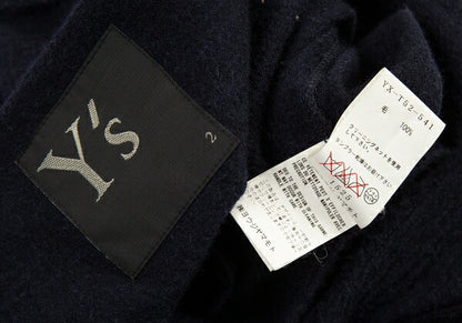 Y's Wool Flare Silhouette Sleeveless Dress Blue Size 2