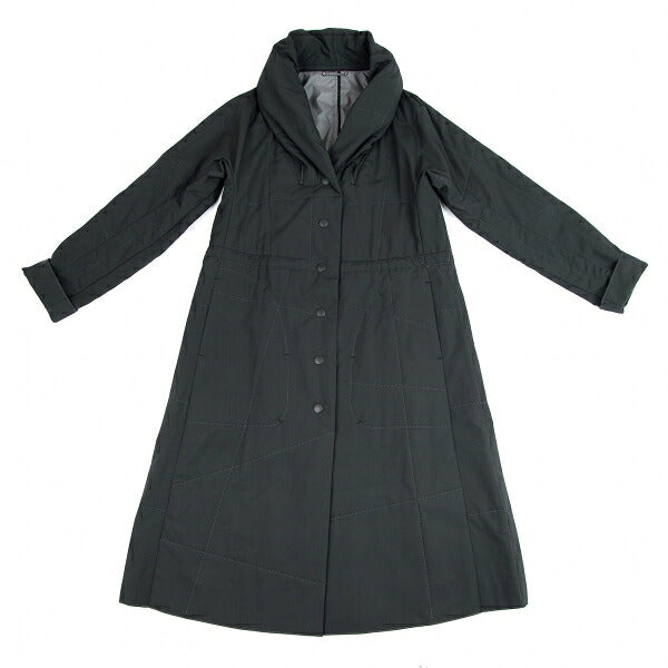 PLEATS PLEASE Ultrasonic Cut Hooded Coat Gray Size 3