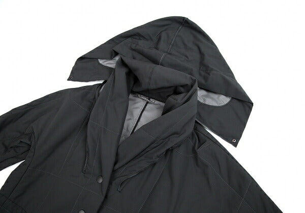 PLEATS PLEASE Ultrasonic Cut Hooded Coat Gray Size 3