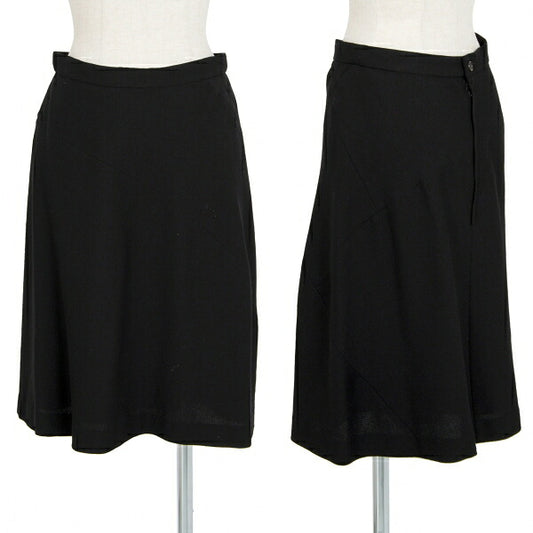 COMME des GARCONS Wool Georgette Bias Skirt Black Size M