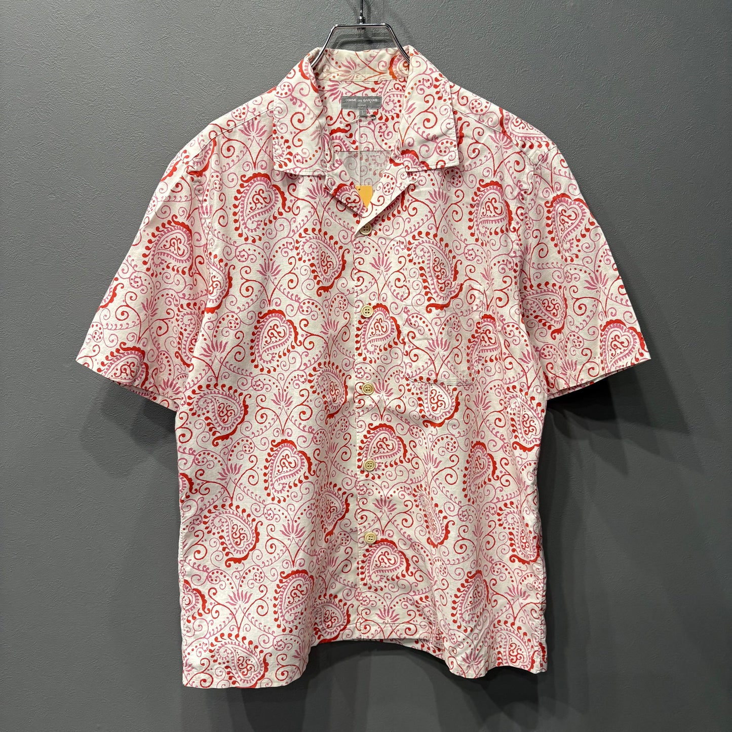 COMME des GARCONS HOMME 03AW Paisley Open Long Sleeve Shirt Size L