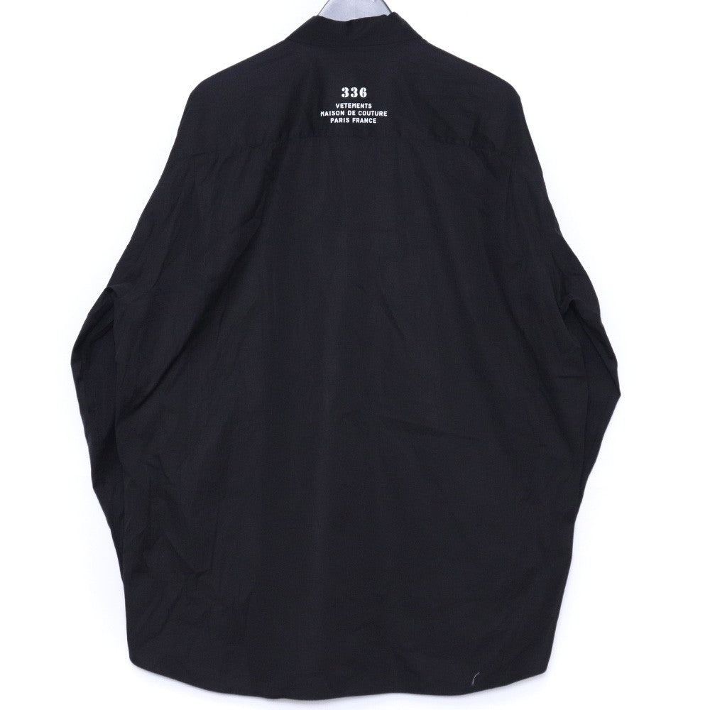 VETEMENTS Haute Couture Oversized Button-Up Black Size L