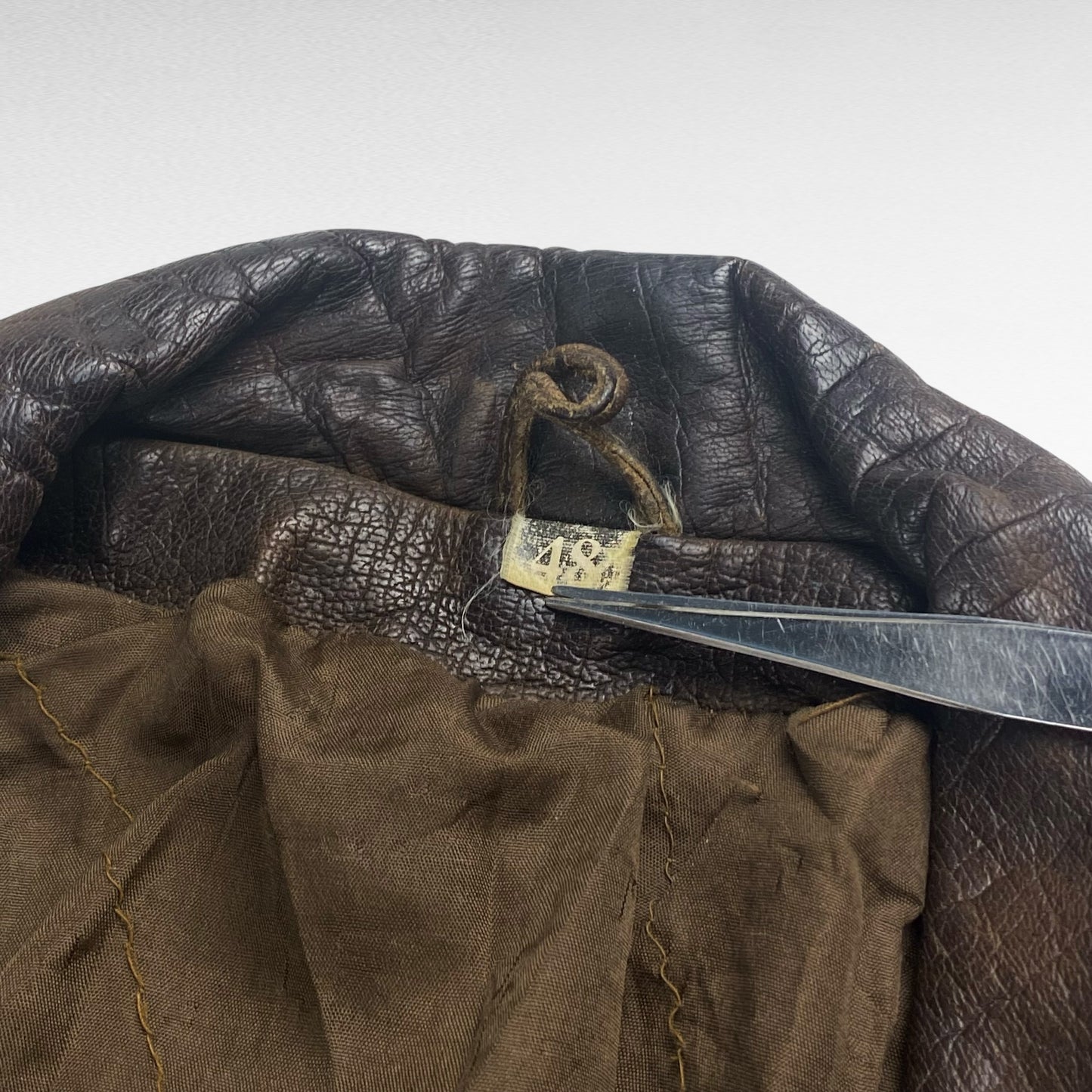 USED Brown Genuine Leather Double Rider Studs Size M